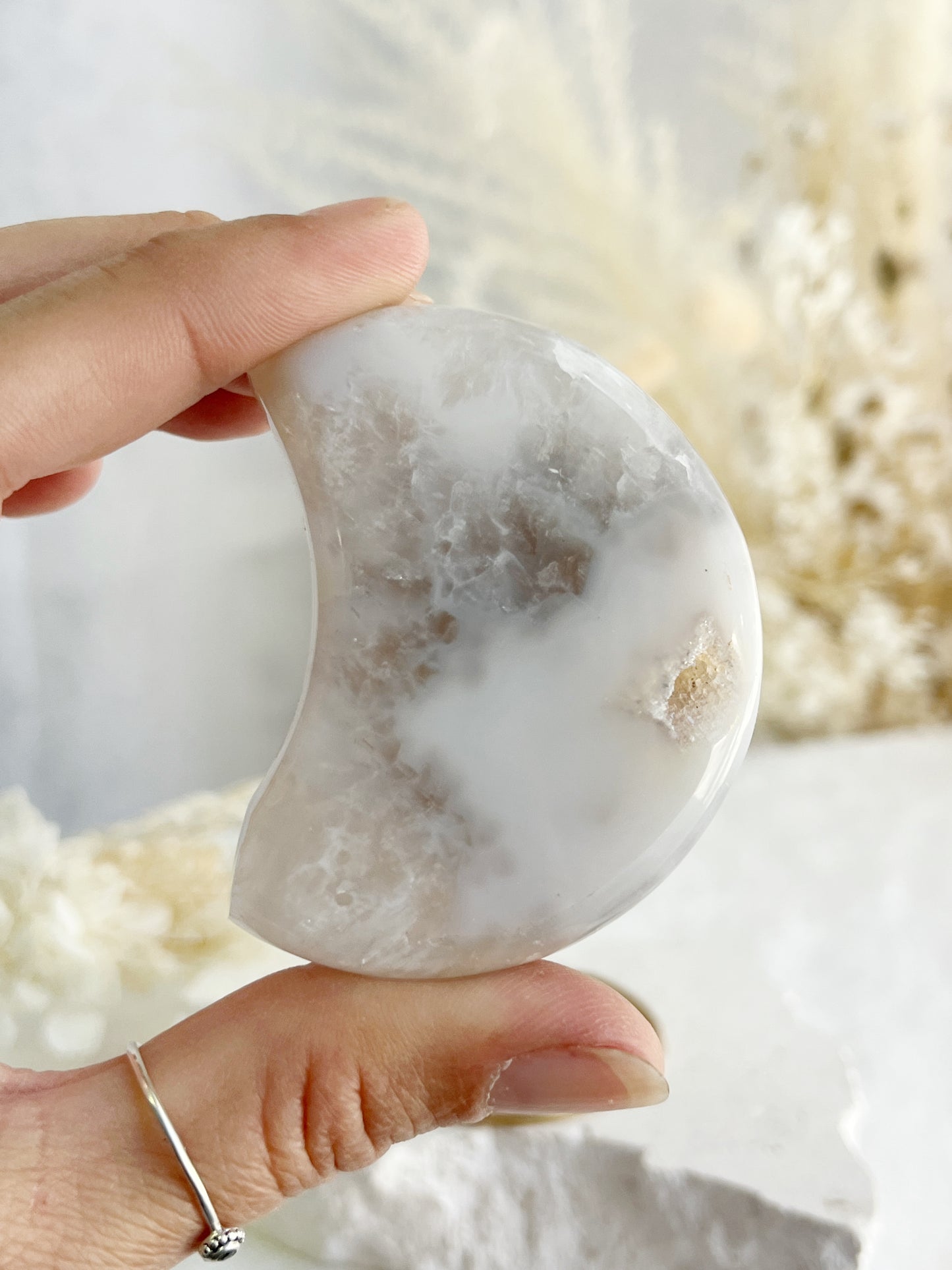 DRUZE AGATE MOON || 31017