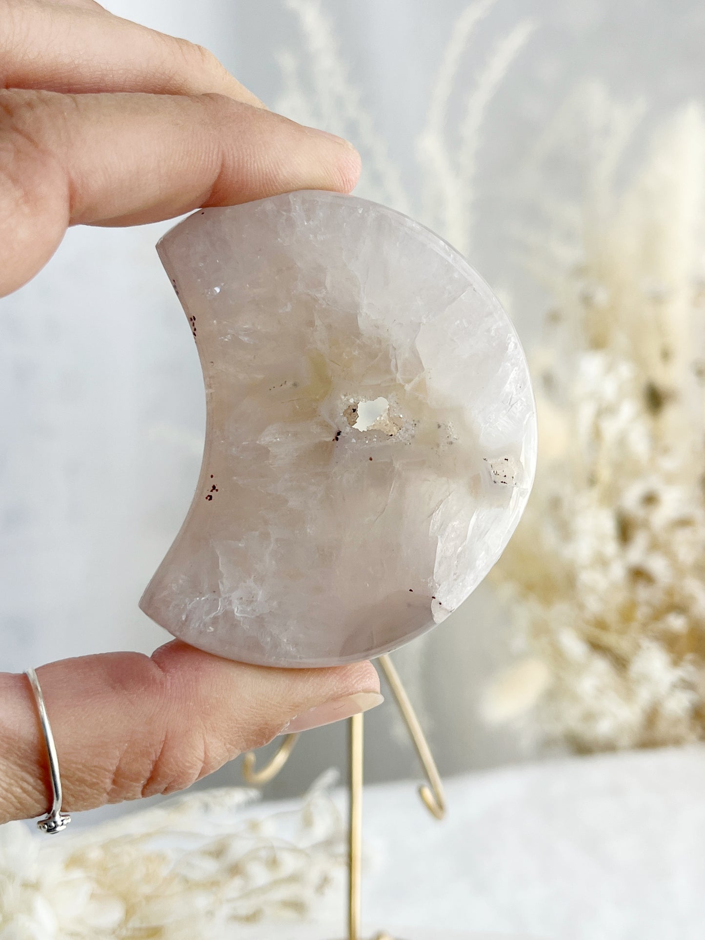 DRUZE AGATE MOON || 31018