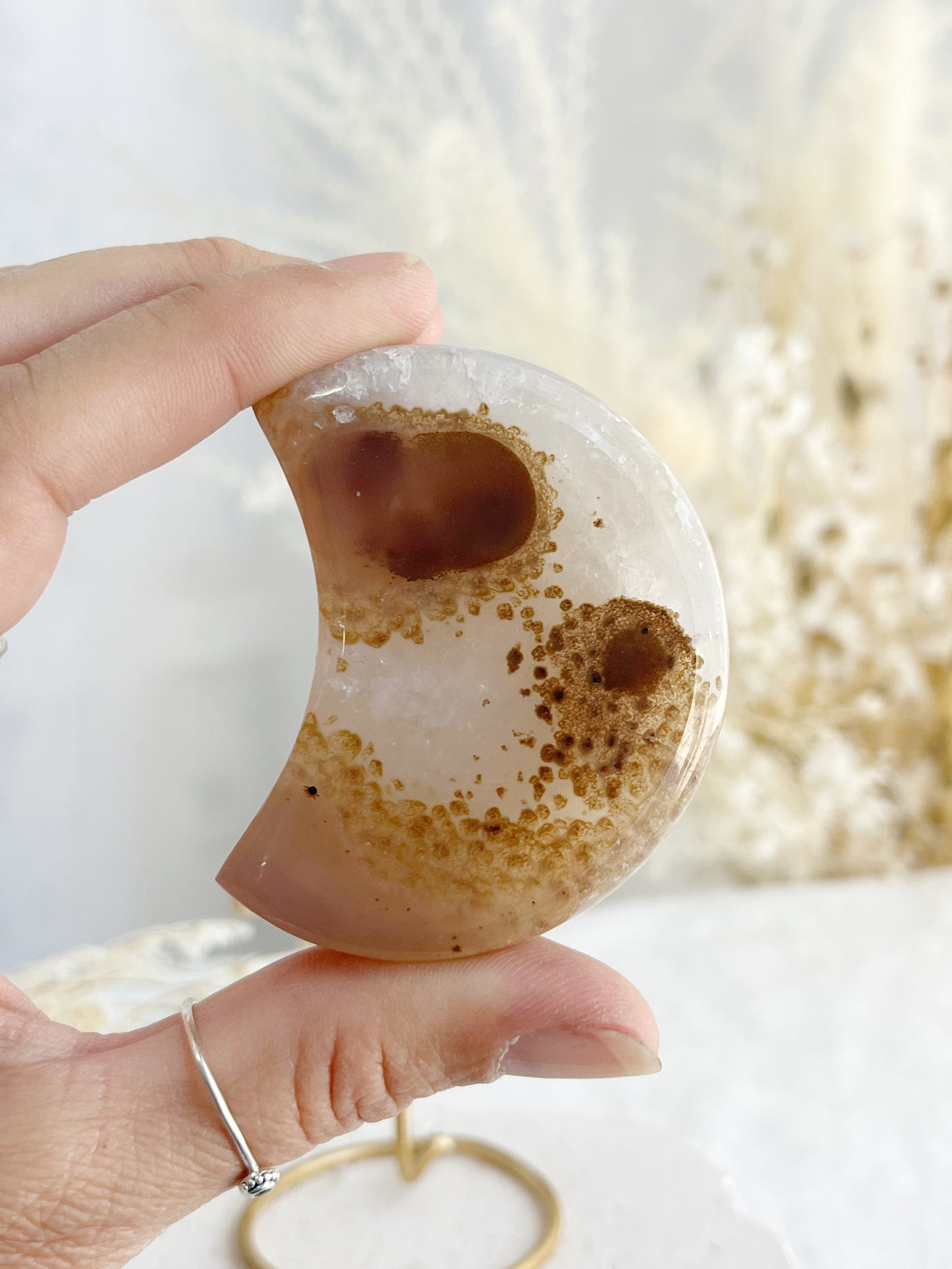 DRUZE AGATE MOON || 31019