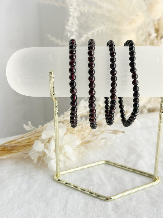 GARNET BEAD BRACELET || 4MM