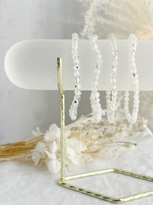 MOONSTONE BEAD BRACELET || 4MM