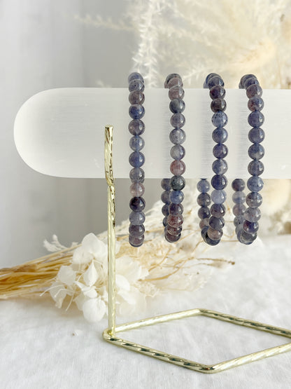 IOLITE BEAD BRACELET || 6MM