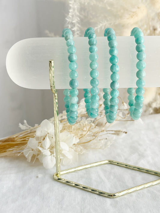AMAZONITE BEAD BRACELET || 6MM