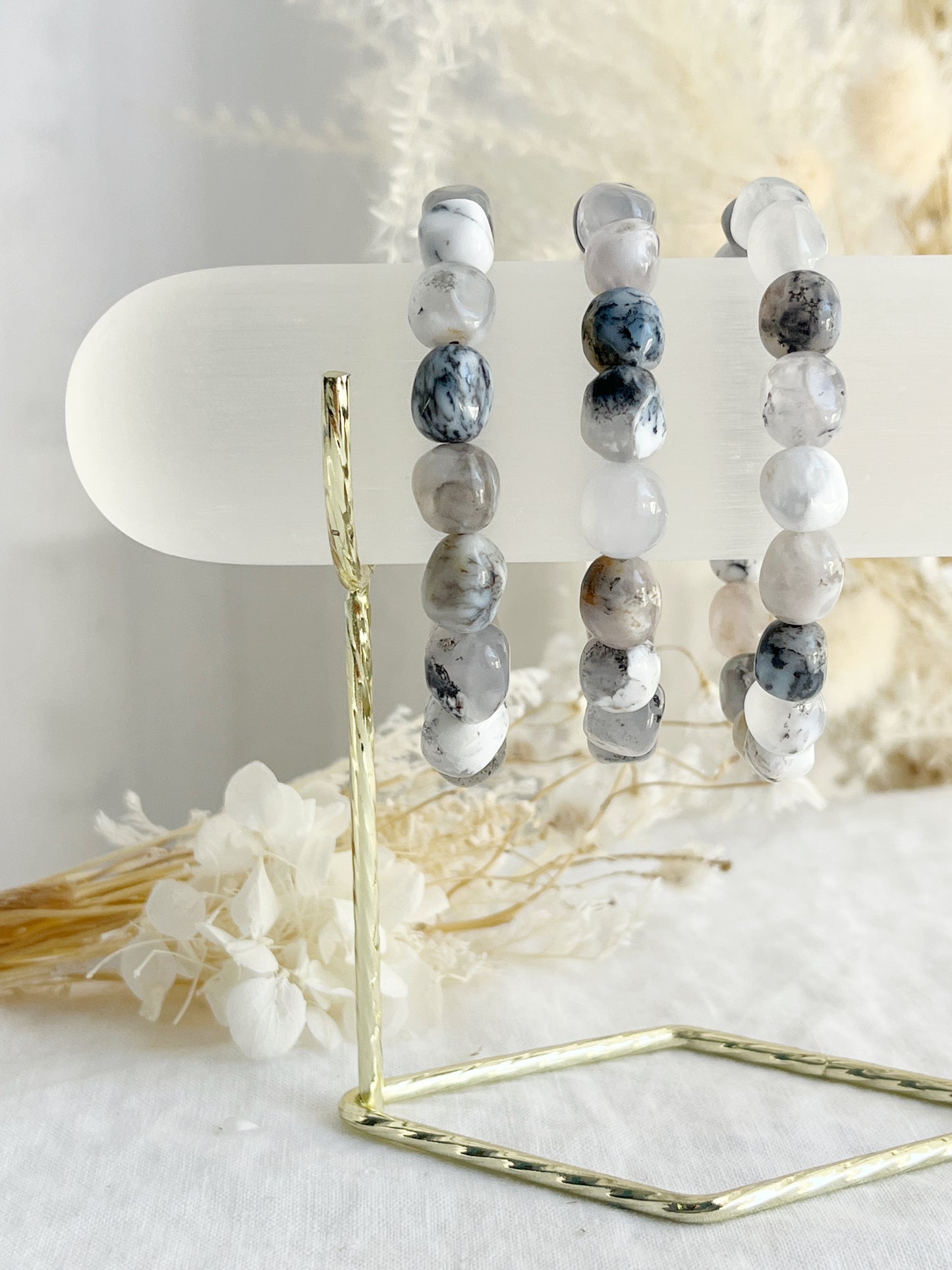 DENDRIC AGATE PEBBLE BRACELET || INTUITIVELY CHOSEN