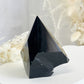 BLACK OBSIDIAN SEMI POLISHED POINT || 32095