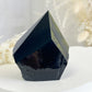 BLACK OBSIDIAN SEMI POLISHED POINT || 32095