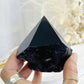 BLACK OBSIDIAN SEMI POLISHED POINT || 32095