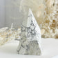 HOWLITE SEMI POLISHED POINT || 32092
