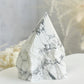 HOWLITE SEMI POLISHED POINT || 32092