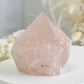 ROSE QUARTZ SEMI POLISHED POINT || 32097