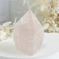 ROSE QUARTZ SEMI POLISHED POINT || 32098