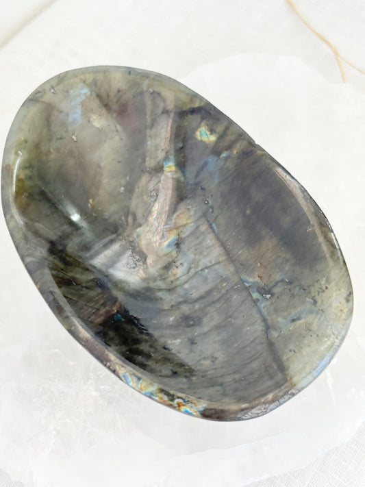 LABRADORITE TRINKET BOWL AUSTRALIA CRYSTAL BOWL TRINKET DISH