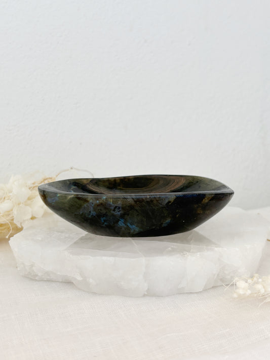 LABRADORITE TRINKET BOWL 1 AUSTRALIA CRYSTAL BOWL TRINKET DISH