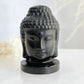 BLACK OBSIDIAN BUDDHA HEAD CARVING STONED AND SAGED AUSTRALIA