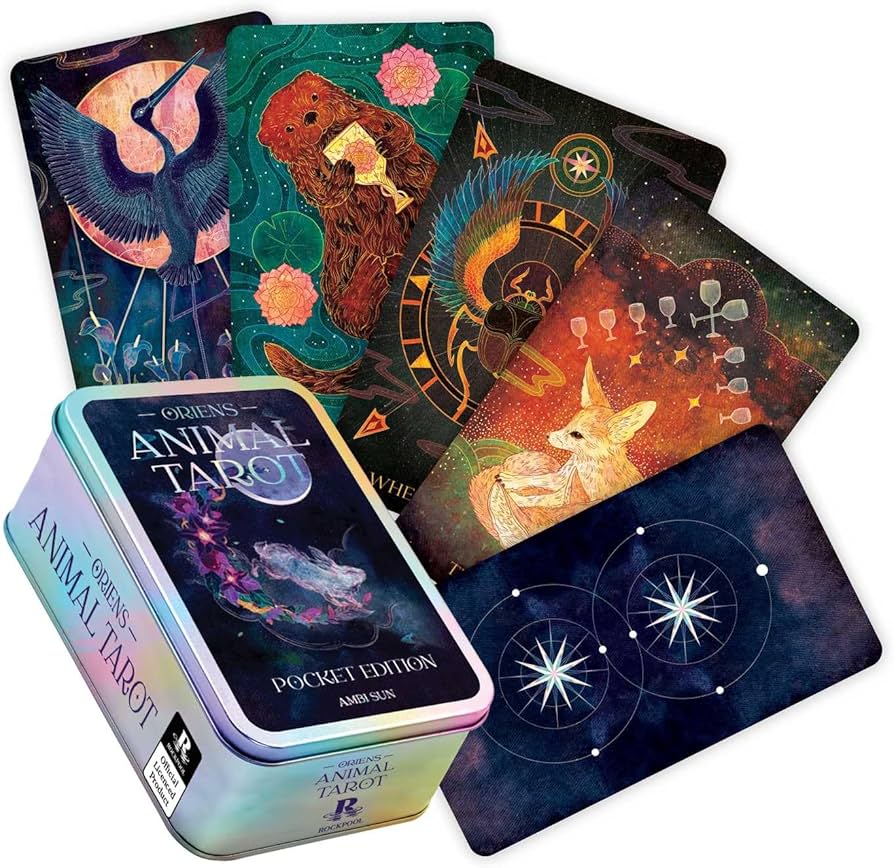 ORIENS ANIMAL TAROT POCKET EDITION. AMBI SUN. STONED AND SAGED AUSTRALIA.