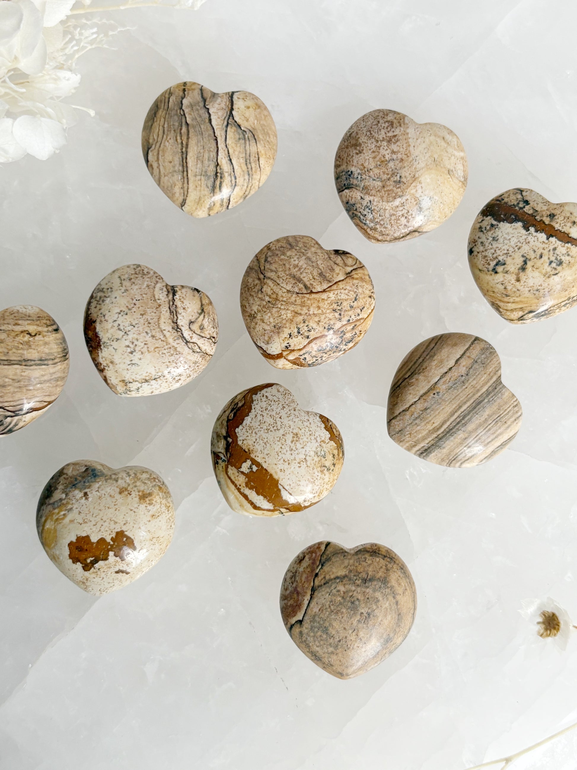 PICTURE JASPER MINI HEART STONED AND SAGED CRYSTAL SHOP AUSTRALIA