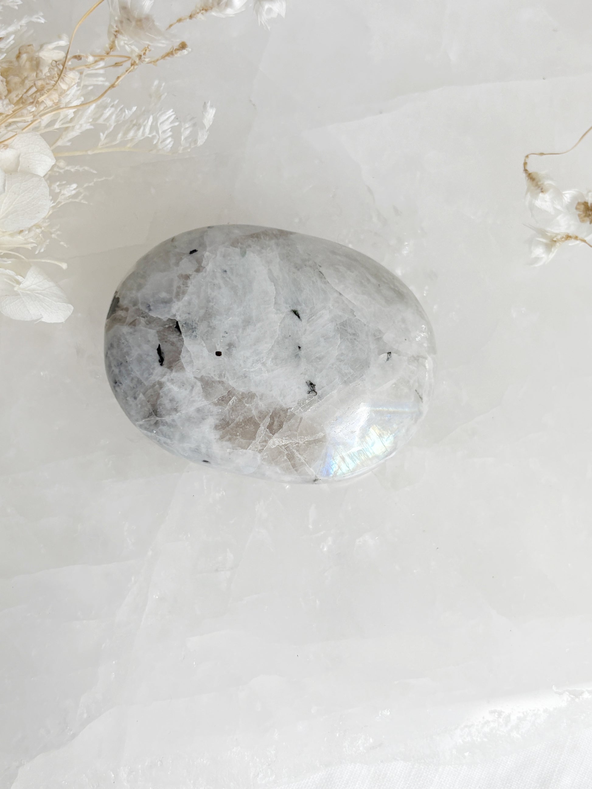 RAINBOW MOONSTONE PALMSTONE STONED AND SAGED AUSTRALIA