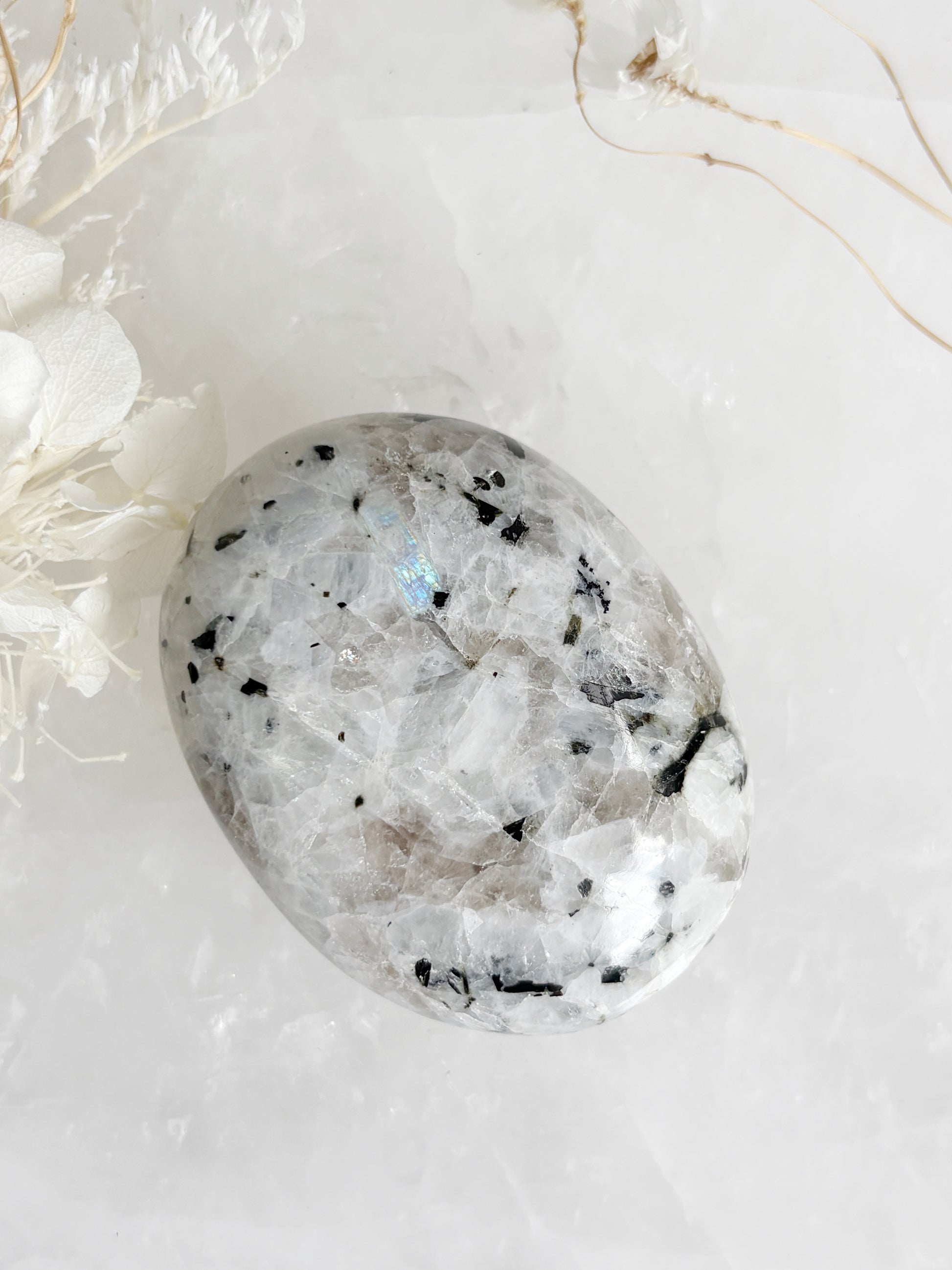 RAINBOW MOONSTONE PALMSTONE STONED AND SAGED AUSTRALIA