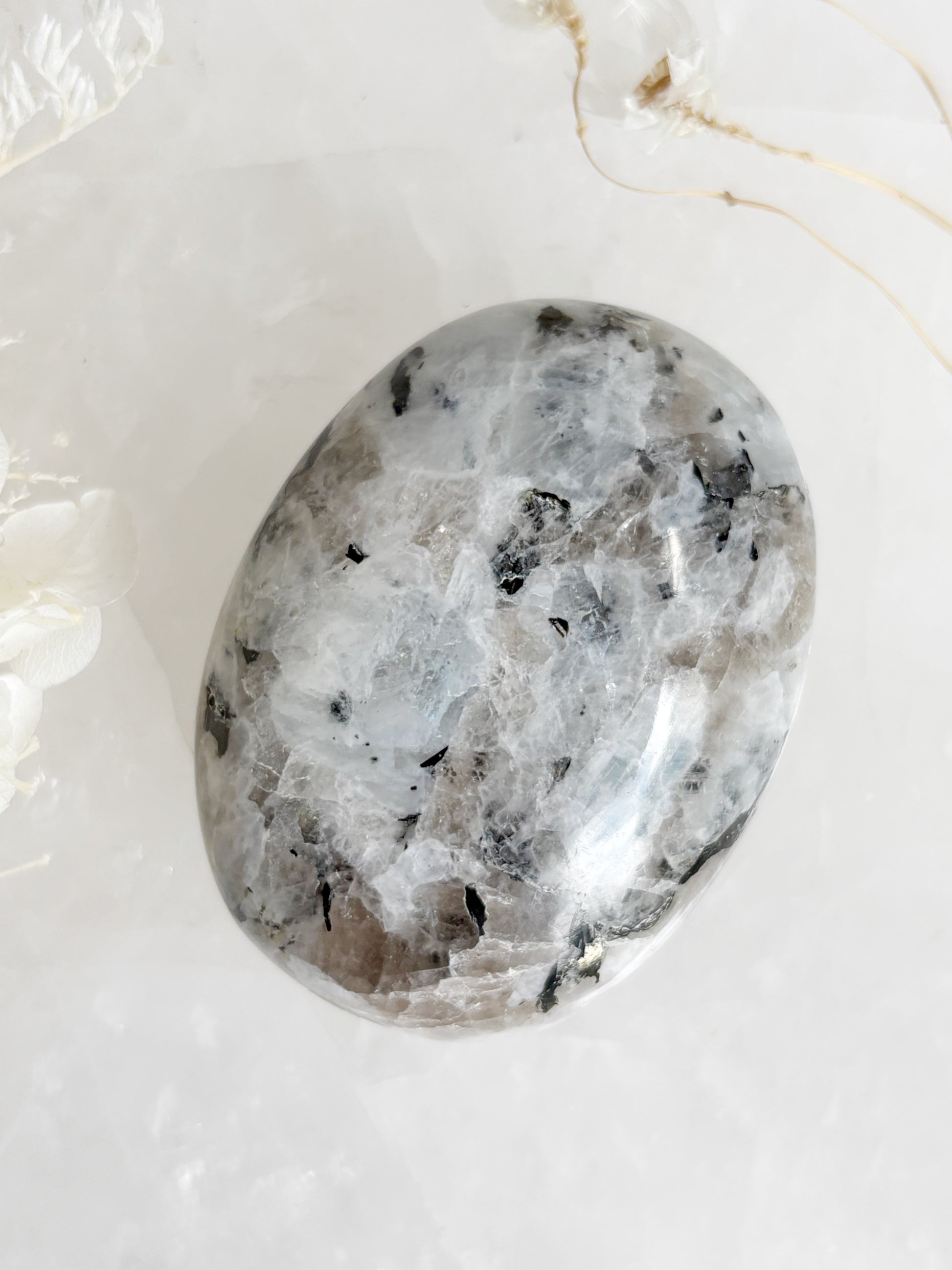 RAINBOW MOONSTONE PALMSTONE STONED AND SAGED AUSTRALIA