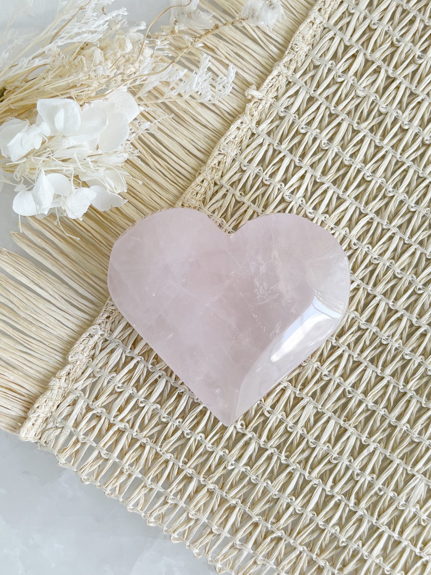 ROSE QUARTZ HEART 1 STONED AND SAGED AUSTRALIA