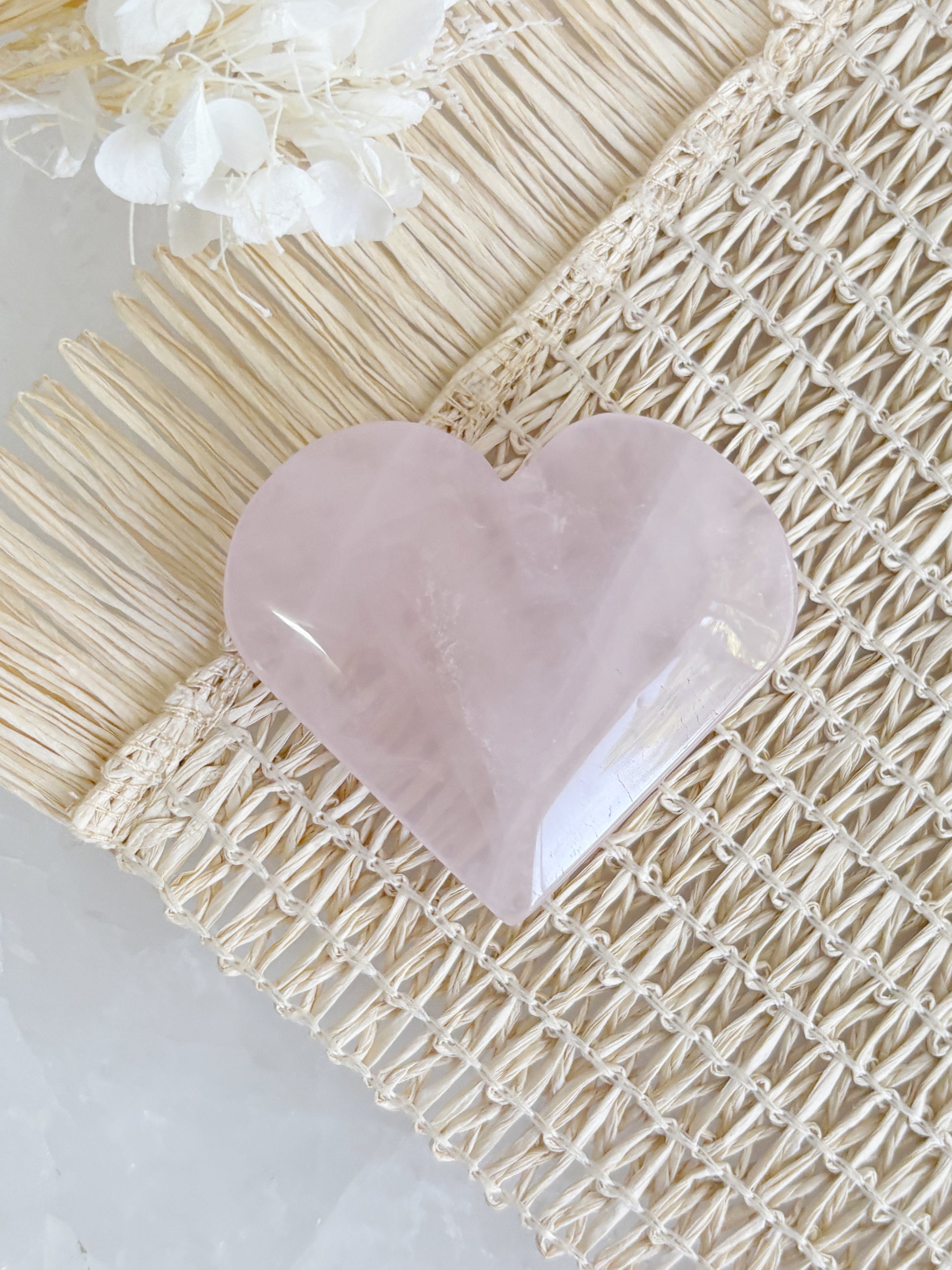 ROSE QUARTZ HEART 4 STONED AND SAGED AUSTRALIA