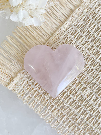 ROSE QUARTZ HEART 4 STONED AND SAGED AUSTRALIA