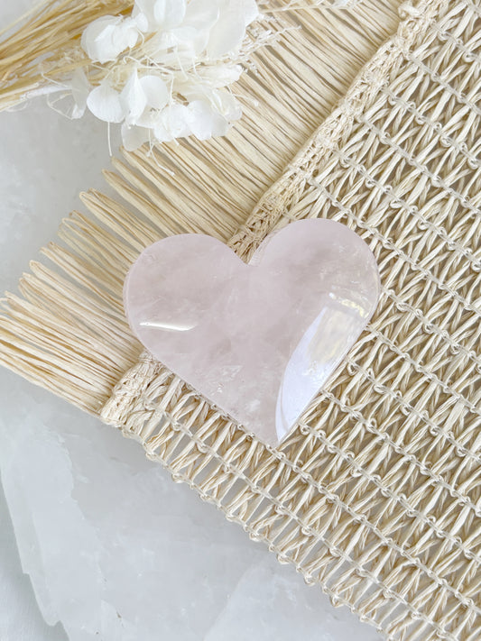 ROSE QUARTZ HEART 5 STONED AND SAGED AUSTRALIA