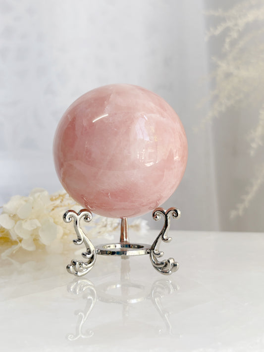 ROSE QUARTZ SPHERE 1 STONED AND SAGED AUSTRALIA