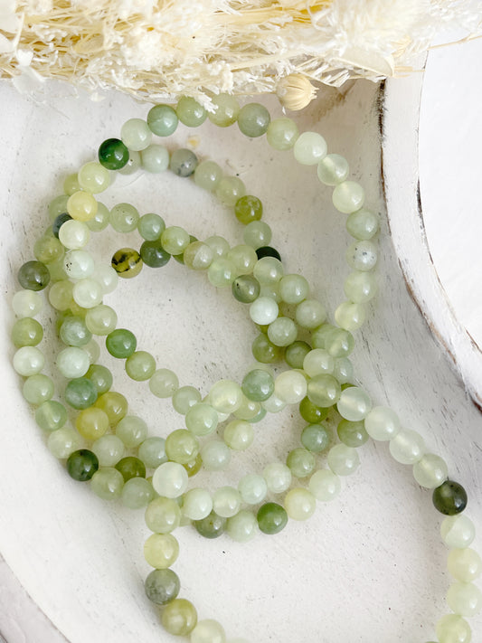 NEW JADE 6MM BEAD BRACELET AUSTRALIA