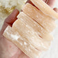 NATURAL PEACH SELENITE STICK | INTUITIVELY CHOSEN