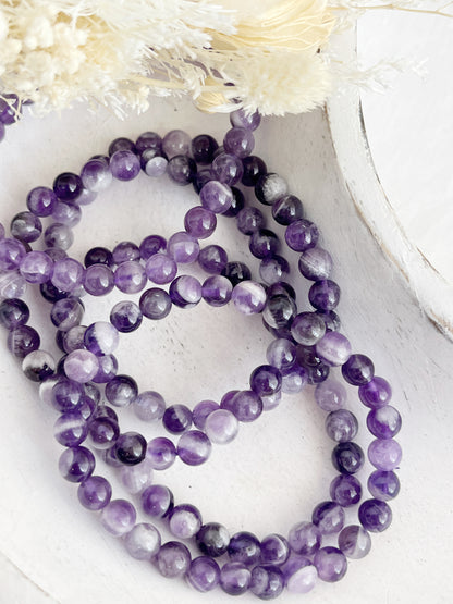 DREAM AMETHYST 6MM BEAD BRACELET AUSTRALIA
