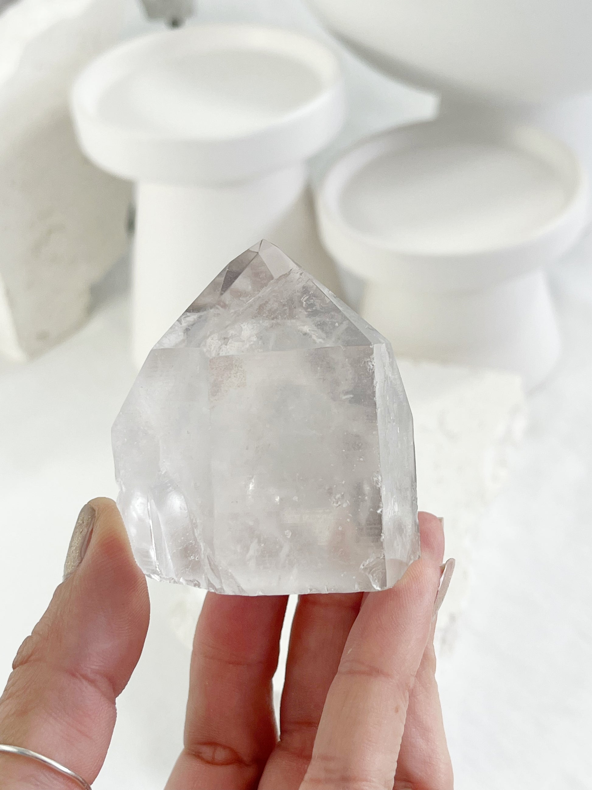 LEMURIAN SEMI POLISHED POINT, STONED AND SAGED AUSTRALIA