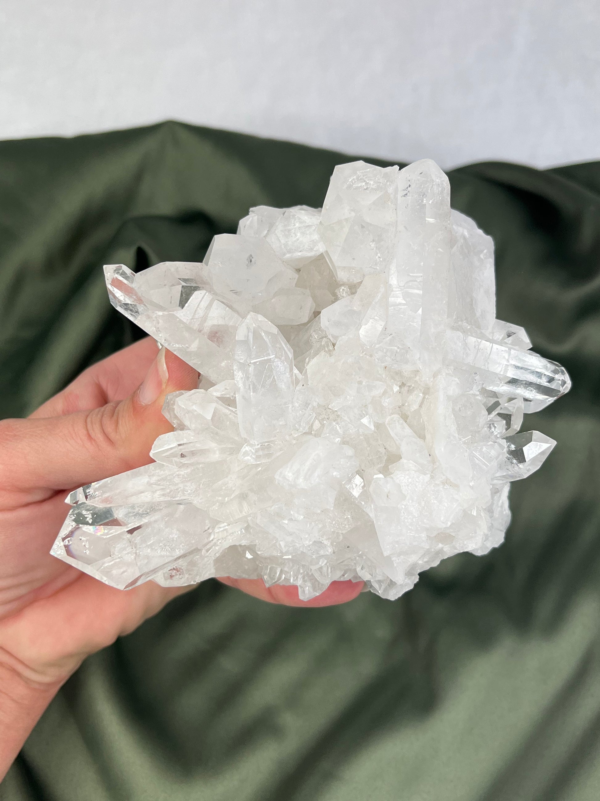 CLEAR QUARTZ CLUSTER, STONED AND SAGED AUSTRALIA