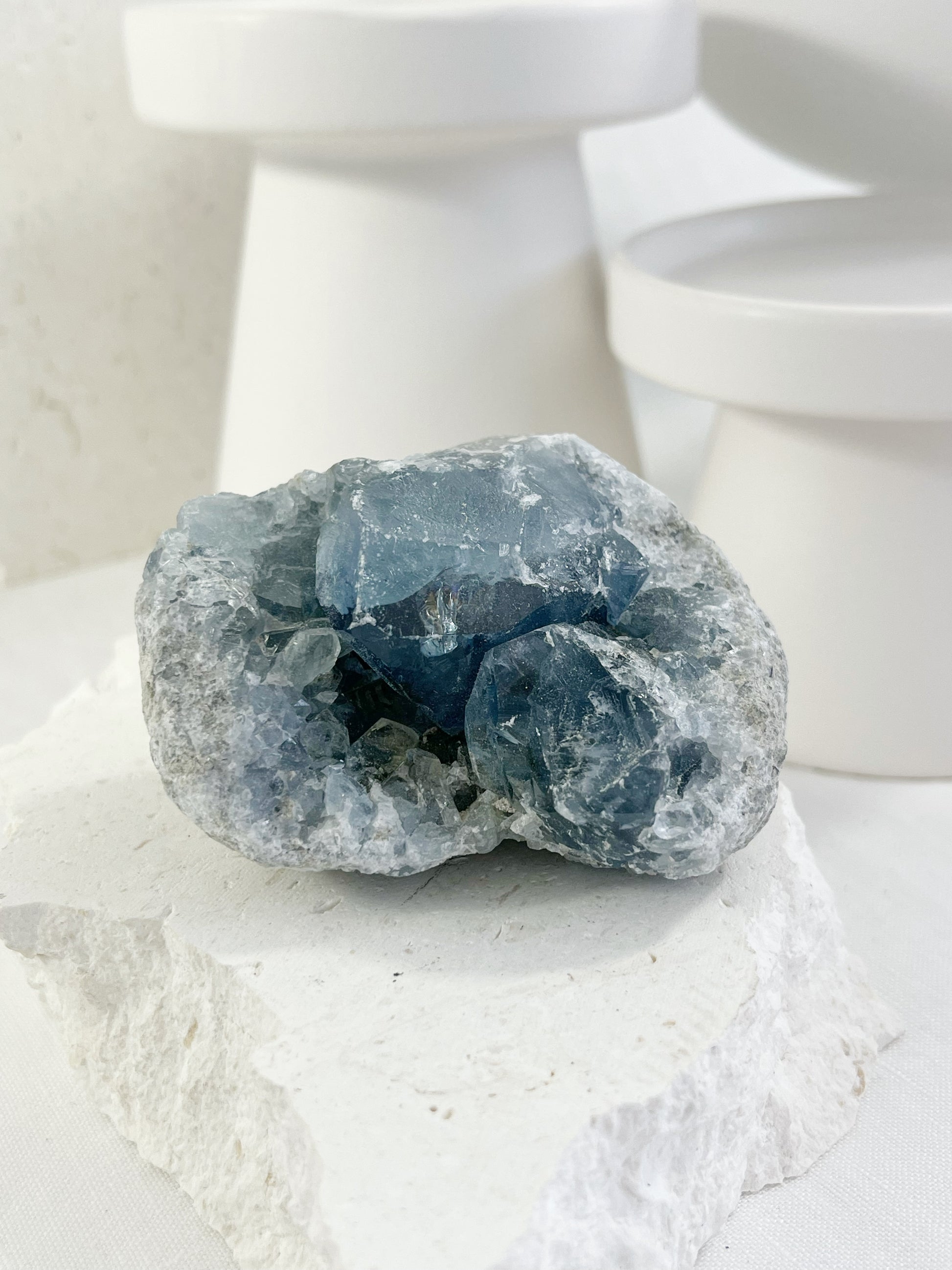 CELESTITE CLUSTER, STONED AND SAGED AUSTRALIA