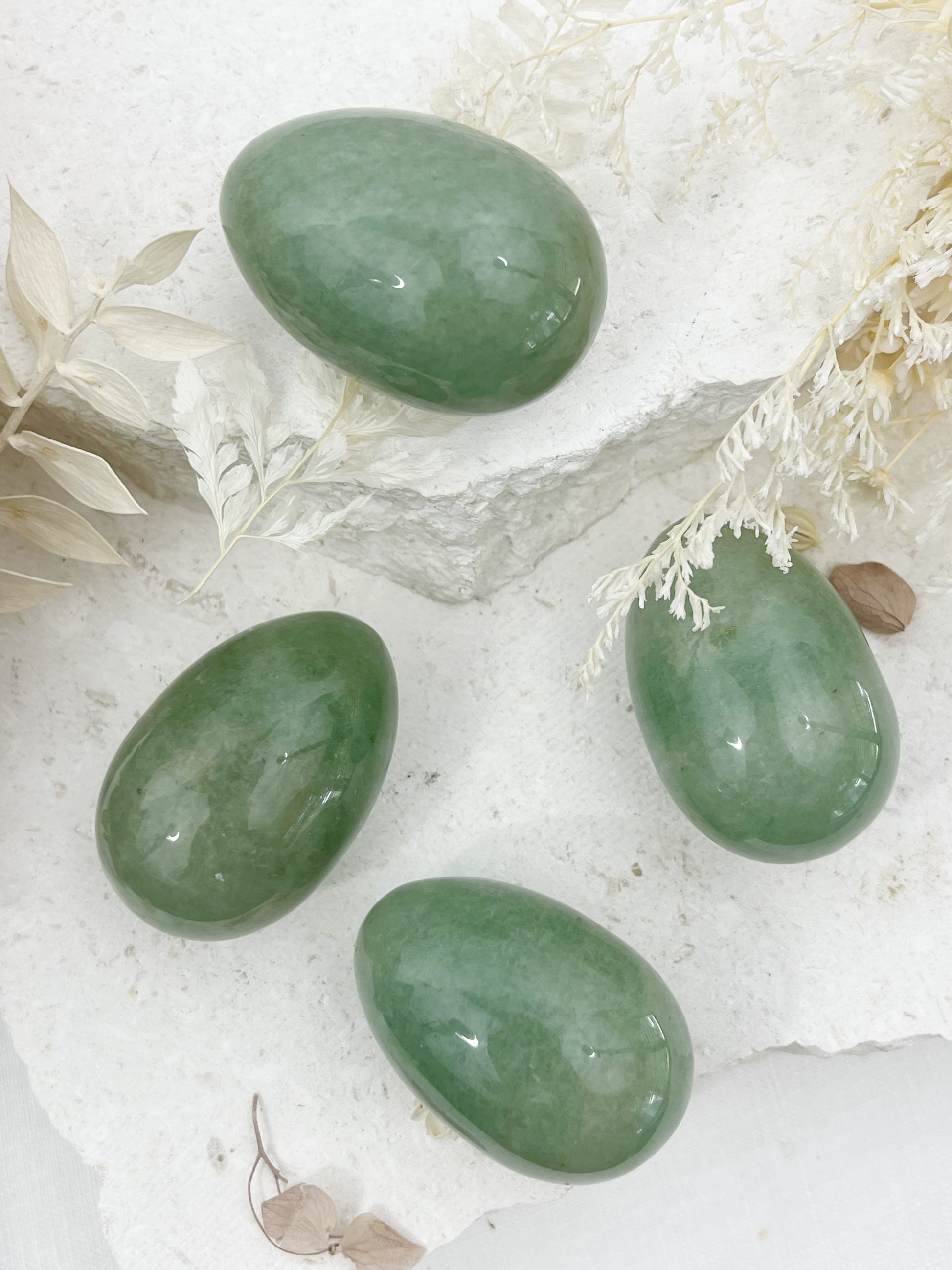 GREEN AVENTURINE MINI EGG STONED AND SAGED AUSTRALIA