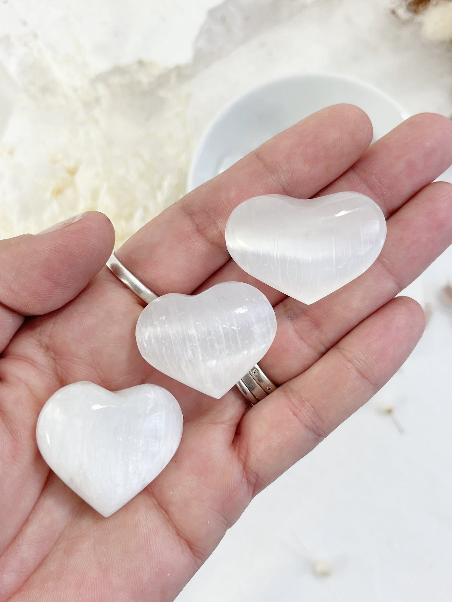 SELENITE MINI HEART | INTUITIVELY CHOSEN