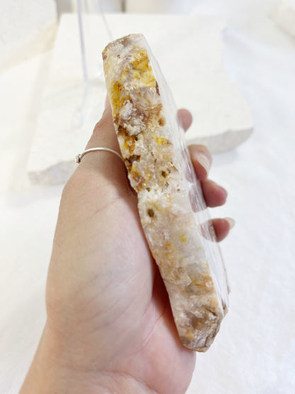 FLOWER AGATE SLAB, STONED AND SAGED AUSTRALIA