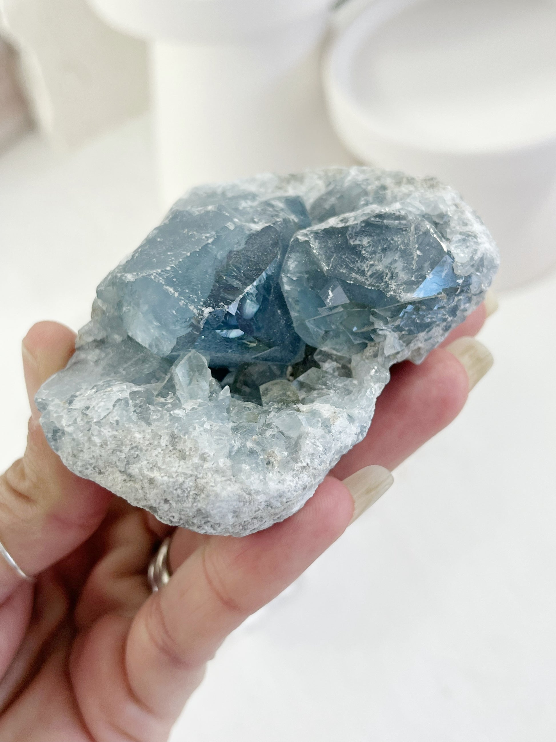 CELESTITE CLUSTER, STONED AND SAGED AUSTRALIA