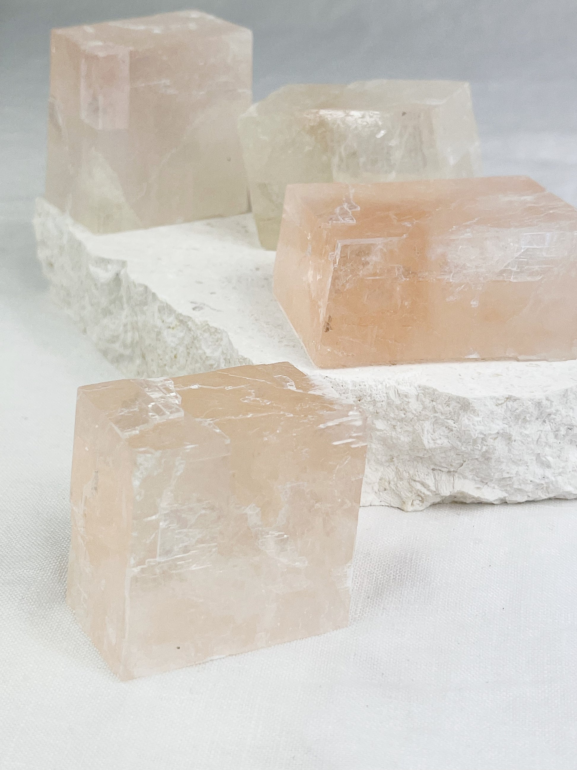 PINK OPTICAL CALCITE, STONED AND SAGED AUSTRALIA