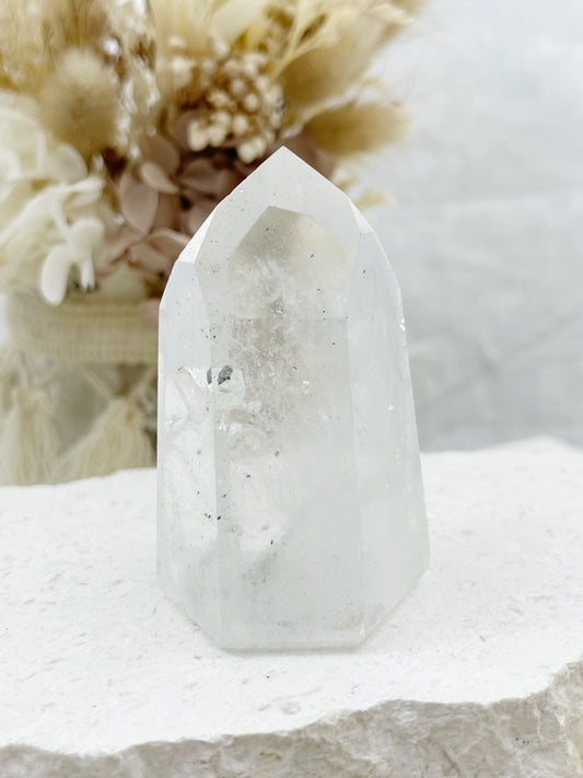 CLEAR QUARTZ GENERATOR, STONED AND SAGED AUSTRALIA