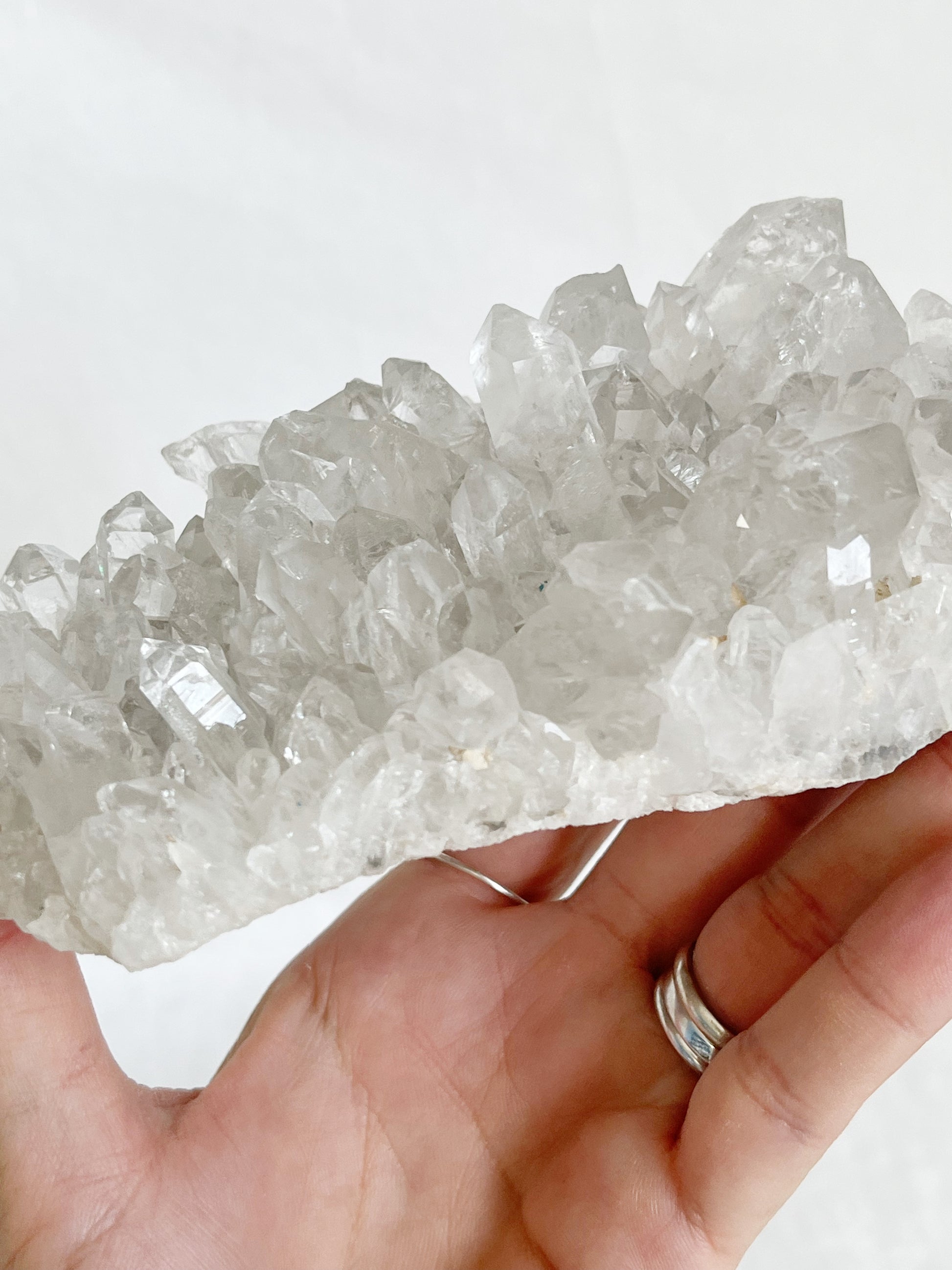 CLEAR QUARTZ CLUSTER, STONED AND SAGED AUSTRALIA