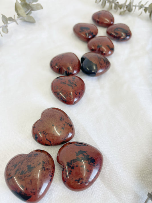 MAHOGANY OBSIDIAN HEART, STONED AND SAGED AUSTRALIA