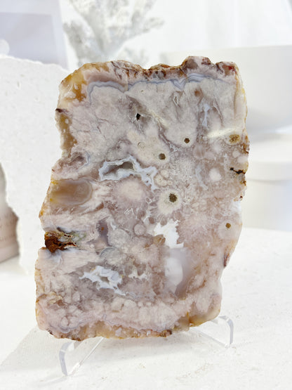 FLOWER AGATE SLAB, STONED AND SAGED AUSTRALIA